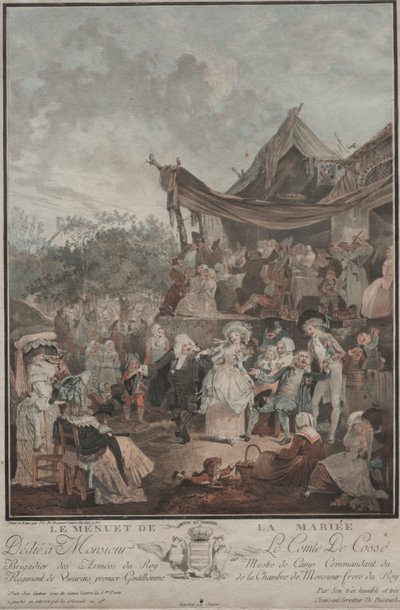 Menuet nevěsty od Philibert Louis Debucourt