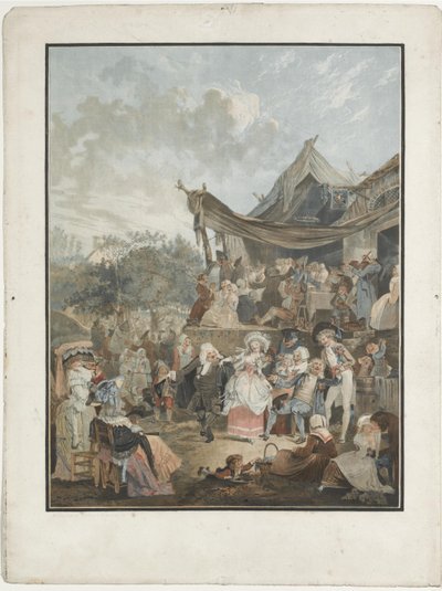 Menuet nevěst, 1786 od Philibert Louis Debucourt