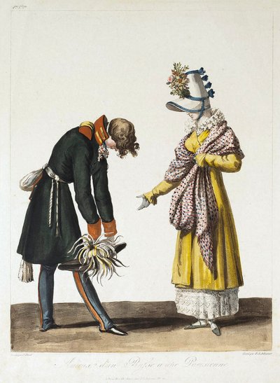 Rozloučení ruského důstojníka s Pařížankou, 1816. od Philibert Louis Debucourt
