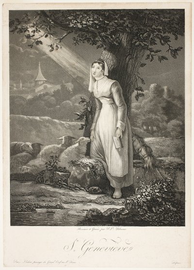 Saint Genevieve od Philibert Louis Debucourt