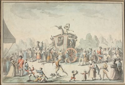 karnevalová scéna od Philibert Louis Debucourt
