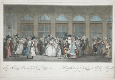 Procházka královské galerie Palais od Philibert Louis Debucourt