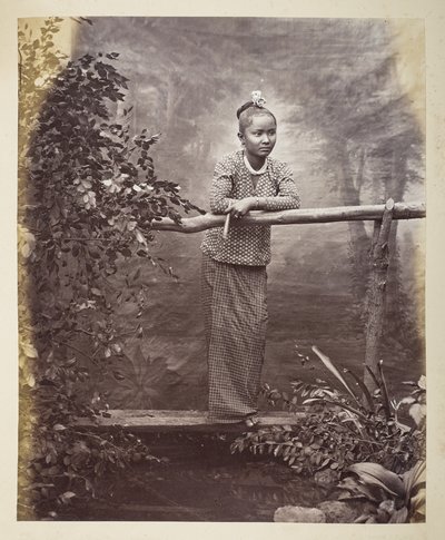 Portrét barmské dívky, Fotograf: Klier, Philip Adolphe Gladstone Collection od Philip Adolphe Klier