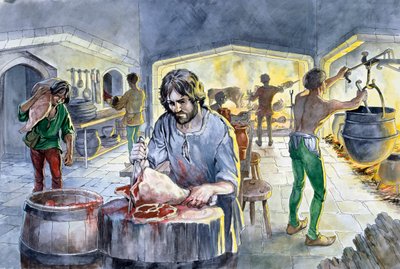 Kuchyně ve středověku, c14. století, c1990-2010 od Philip Corke