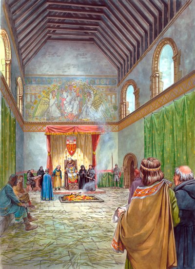 Velký sál, hrad Sherborne, c13. století, 1990-2010 od Philip Corke