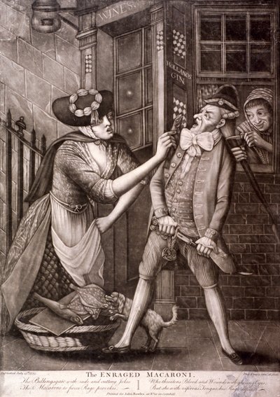 „Rozzuřené makarony, 1773 od Philip Dawe