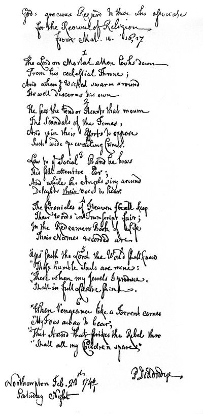 Báseň Dr Doddridge, 1746, 1840. od Philip Doddridge