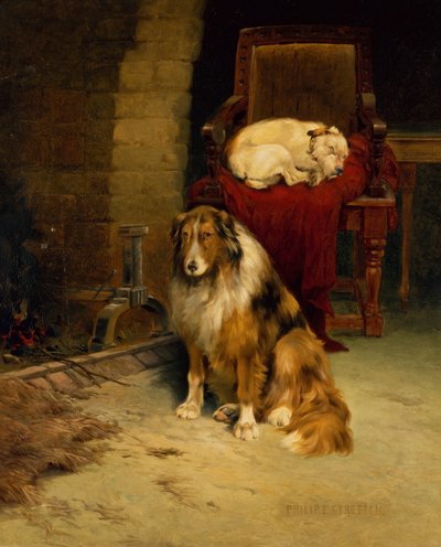 Fireside Companions (olej na plátně) od Philip Eustace Stretton