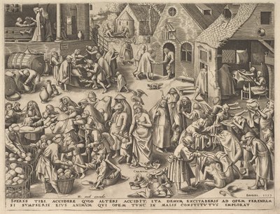 Charitativní charita z The Virtues, 1559. od Philip Galle