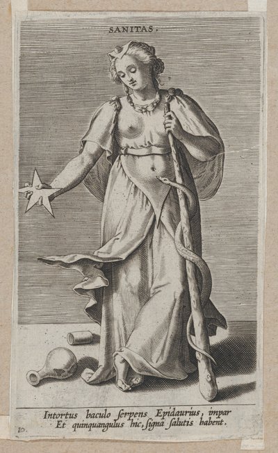 Sanitas, z Prosopographia, ca. 1585-90., ca. 1585-90. od Philip Galle