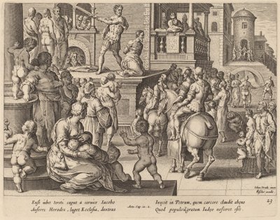 Stětí hlavy svatého Jakuba od Philip Galle after Jan van der Straet