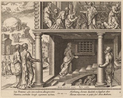 Volba svatého Matyáše od Philip Galle after Maerten van Heemskerck