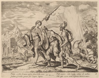Obrácení svatého Pavla od Philip Galle after Maerten van Heemskerck