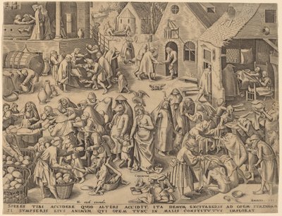 Charita [recto] od Philip Galle after Pieter Bruegel the Elder