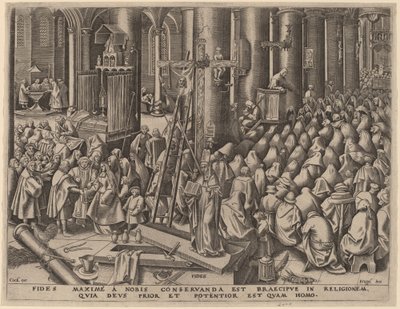 Víra od Philip Galle after Pieter Bruegel the Elder