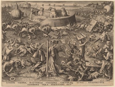 Statečnost od Philip Galle after Pieter Bruegel the Elder