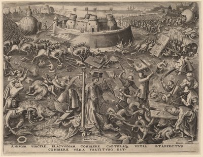 Statečnost od Philip Galle after Pieter Bruegel the Elder