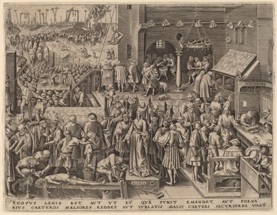 Spravedlnost od Philip Galle after Pieter Bruegel the Elder