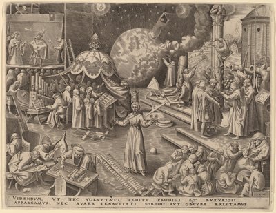Střídmost od Philip Galle after Pieter Bruegel the Elder