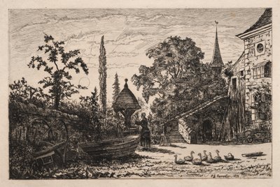 Nádvoří od Philip Gilbert Hamerton