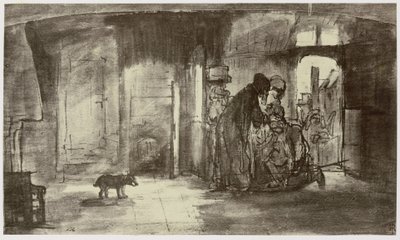 Rembrandt, Tobiat žehná Tobiášovi od Philip Henry Delamotte