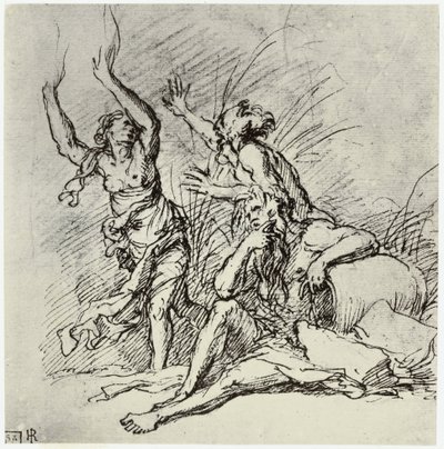 Salvator Rosa, Pan a Syrinx od Philip Henry Delamotte