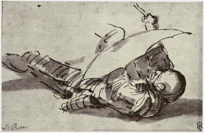 Salvator Rosa, Zraněný voják od Philip Henry Delamotte