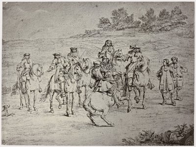 Van der Meulin [?], Ludvík XIV. a Umělec od Philip Henry Delamotte