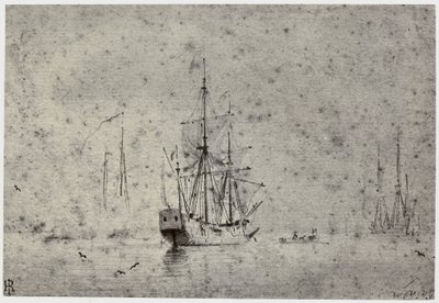 Willem van der Velde, lodní doprava od Philip Henry Delamotte