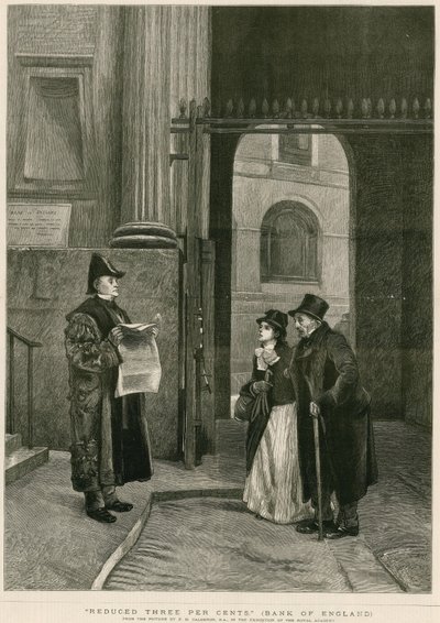 Snížení o tři procenta, Bank of England od Philip Hermogenes Calderon