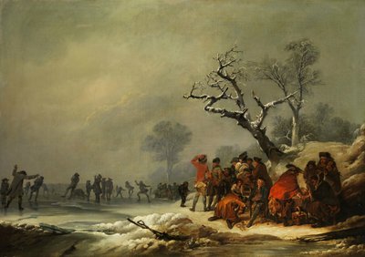 Odpočívající společnost v zimním potěšení od Philip James de Loutherbourg