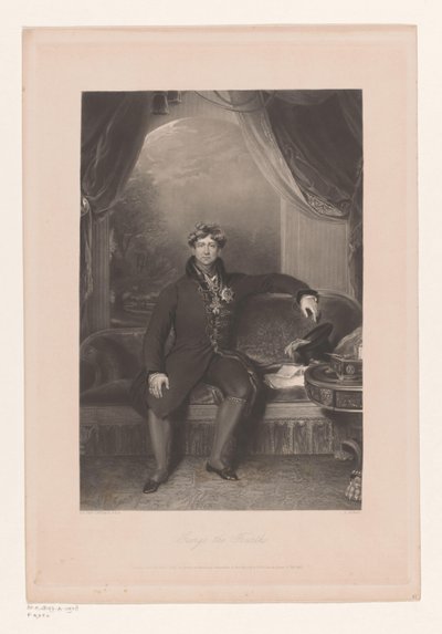 Portrét anglického krále Jiřího IV Portrét George IV Spojeného království George Čtvrtý (název na objektu) od Philip Thomas
