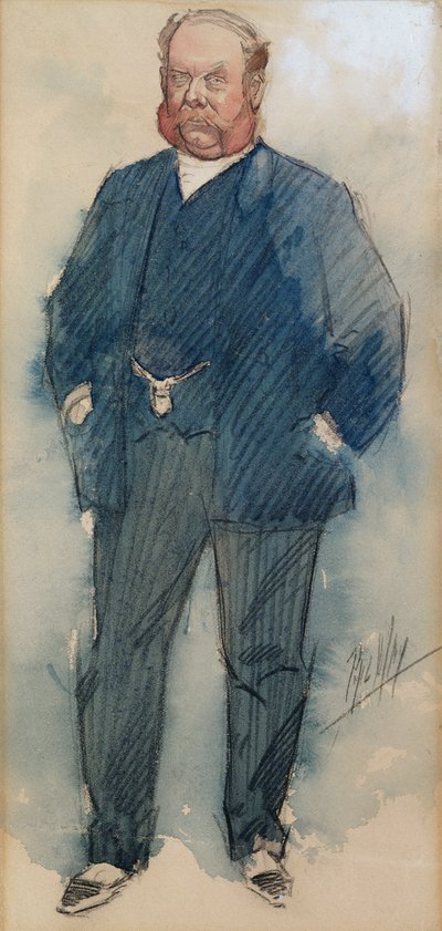 Plukovník North (pero a inkoust, akvarel a kvaš na papíře) od Philip William May