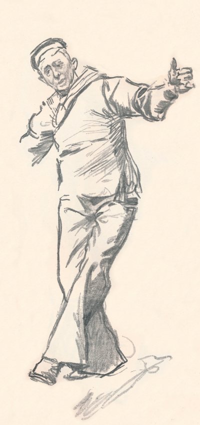 Náčrt tužkou od Phila Maye, c19. století 1903-1904 od Philip William May