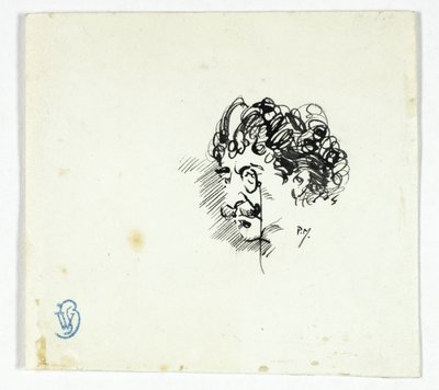 Skica Whistlerovy hlavy od Philip William May