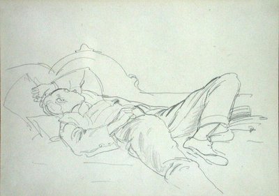 Snooze (tužka na papíře) od Philip Wilson Steer