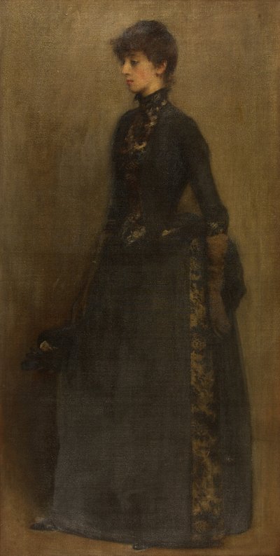 Dáma v šedém: paní Montgomery (olej na plátně) od Philip Wilson Steer