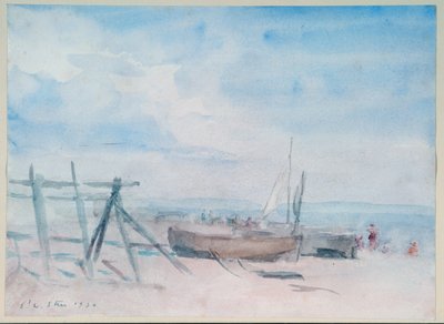 Odliv, pláž Walmer od Philip Wilson Steer