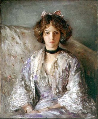 Portrét slečny Ethel Warwick (olej na plátně) od Philip Wilson Steer