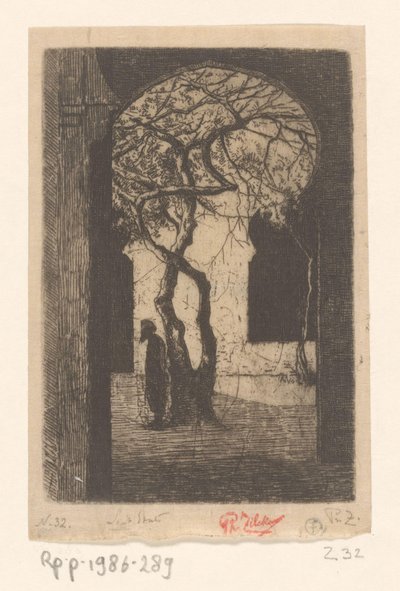 Pohled na mešitu Djemaa el Kabir v Alžíru Djemaa el Kebir (původní název) od Philip Zilcken (signed by artist)