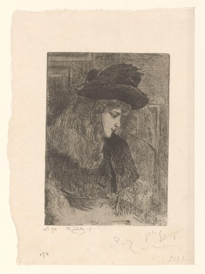 Meisje klade motyku Dívka s blond vlasy (původní název) od Philip Zilcken (signed by artist)