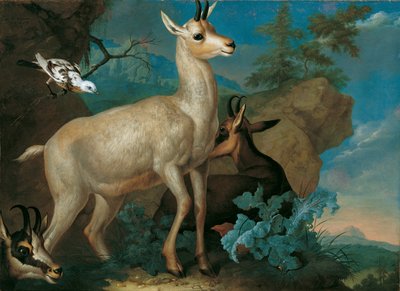 Tři kamzíci a kos od Philipp Ferdinand de Hamilton