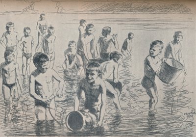 Chlapci koupání, c1911 od Philipp Franck