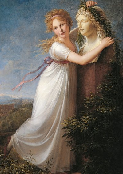 Ida věnčí matčinu bustu od Philipp Friedrich von Hetsch