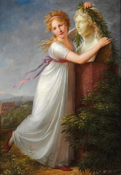 Ida věnčí matčinu bustu od Philipp Friedrich von Hetsch