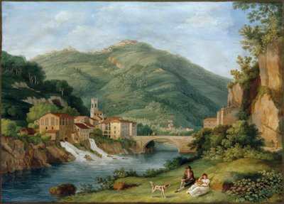 Hackert, Brücke bei Serraglio na Limě v Bagni di Lucca od Philipp Hackert