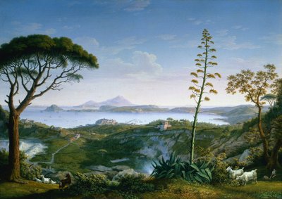 Pohled na záliv Pozzuoli ze Solfatara, 1803. od Philipp Hackert