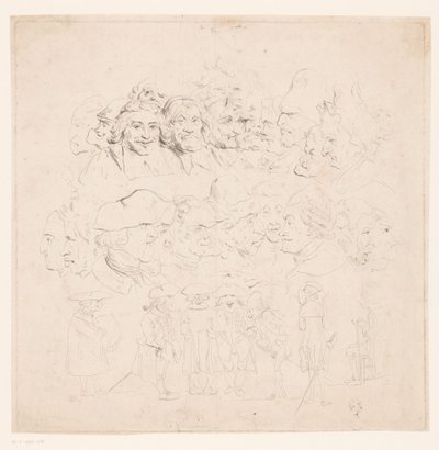 karikatury od Philipp Jacques Loutherbourg (I) (attributed to)