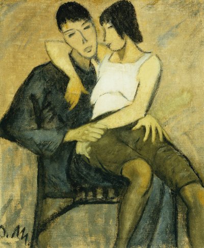 sedící pár; Sedící pár, kolem roku 1920 od Philipp Veit