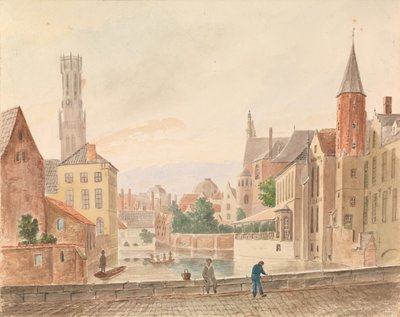 Bruggy (akvarel na papíře) od Philippe Auguste de Peellaert